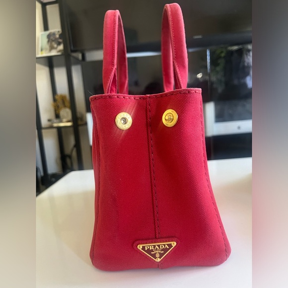 PRADA Mini Canapa Canvas Tote Bag - Picture 3 of 10